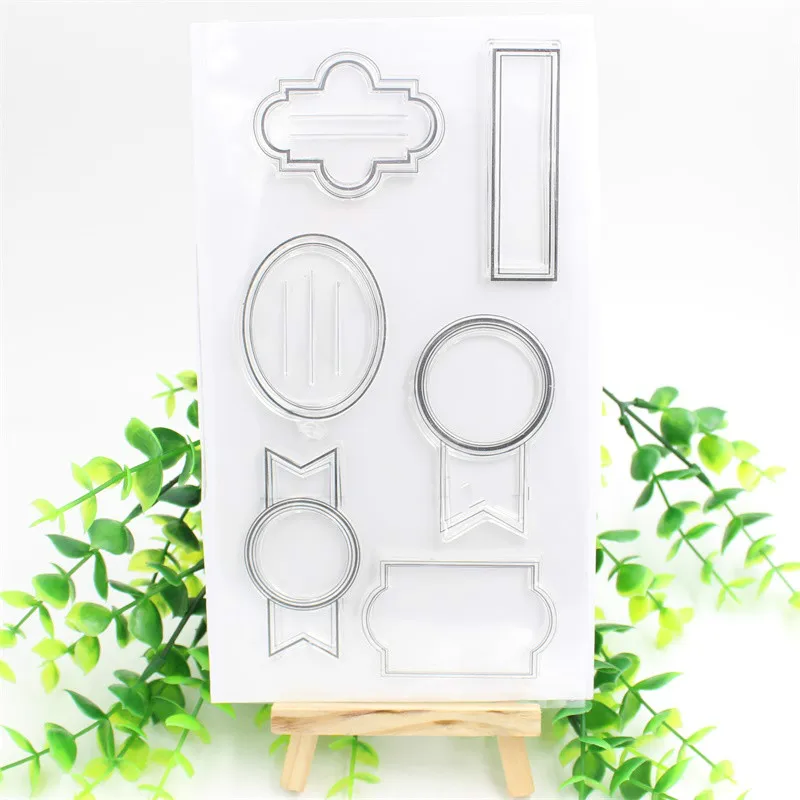 

Frame Transparent Clear Silicone Stamps for DIY Scrapbooking/Card Making/Kids Christmas Fun Decoration Supplies