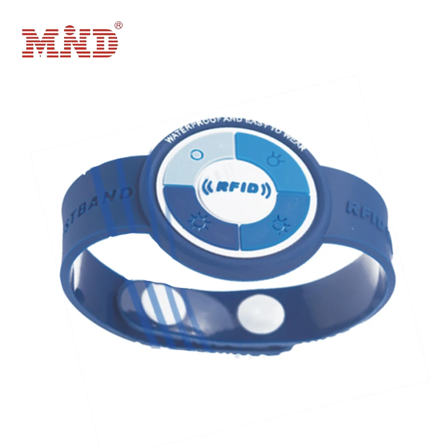 

13.56Mhz RFID Bracelet Wristband Proximity Waterproof Silicone NFC Smart Watch Type for Access Control