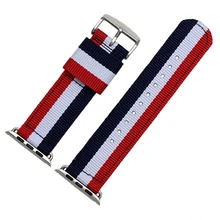 Quality Nylon Watch band 22mm 24mm For iwatch 38mm 42mm Nato Strap With Adapter