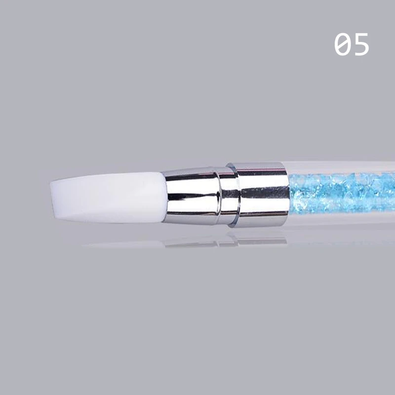 Yayoge 2 способа горный хрусталь кристалл ногтей расческа ручка дизайн ногтей скульптура ручка 3D изображение DIY расческа кисти для рисования ногти художественные инструменты - Цвет: 05