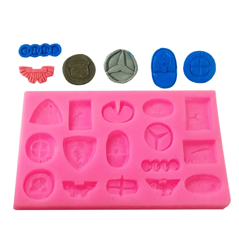 16 Styles Car Logo Shaped Cake Mould 3D Silicone Cake Mold Cake Baking Mold Fondant Cake Decorating Tools Pastry Mold Tools 1