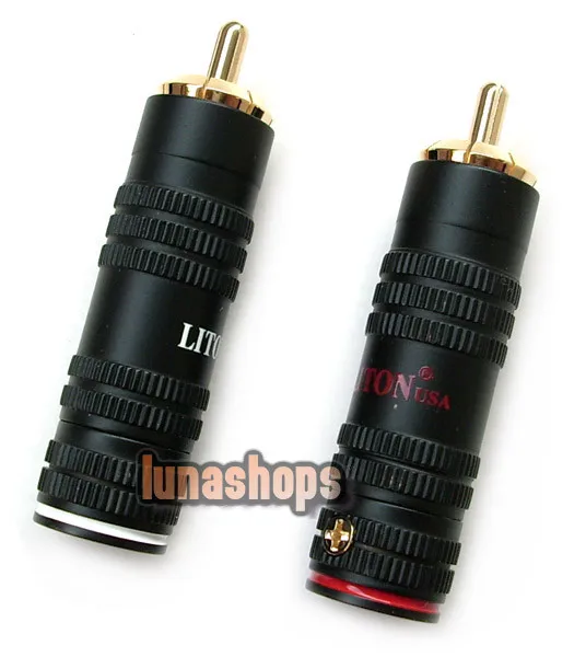 LN001790 2шт LITON RCA LT-043 штекер позолоченный Тип припоя адаптер для DIY