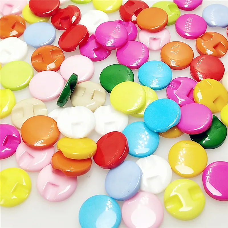 suoja 50pcs/lot 12mm Plastic Buttons Cat's Eye Hole Kid's Sewing Notions