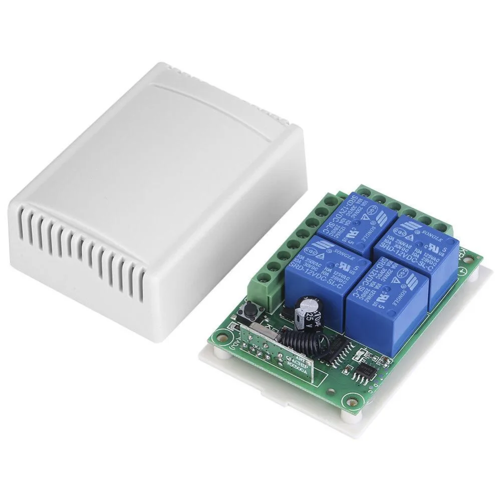 

QIACHIP Universal Wireless Remote Control Switch DC 12V 4CH relay Receiver Module