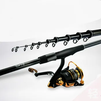 

Super Light Rock Fishing Rod High Carbon Fishing Pole Super Hard Hand Stick and Sea Dual-use Stick Long Telescopic Cane Pesca