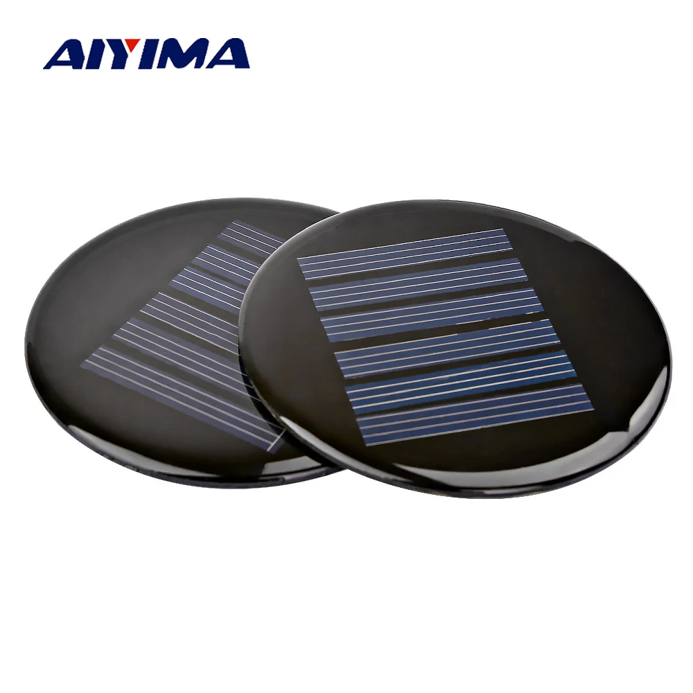

AIYIMA 2Pcs Mini Portable Placa Solar Panel China Batteries D71mm 3V Polysilicon Celdas Solares Monocristalinas Kit Sun Power