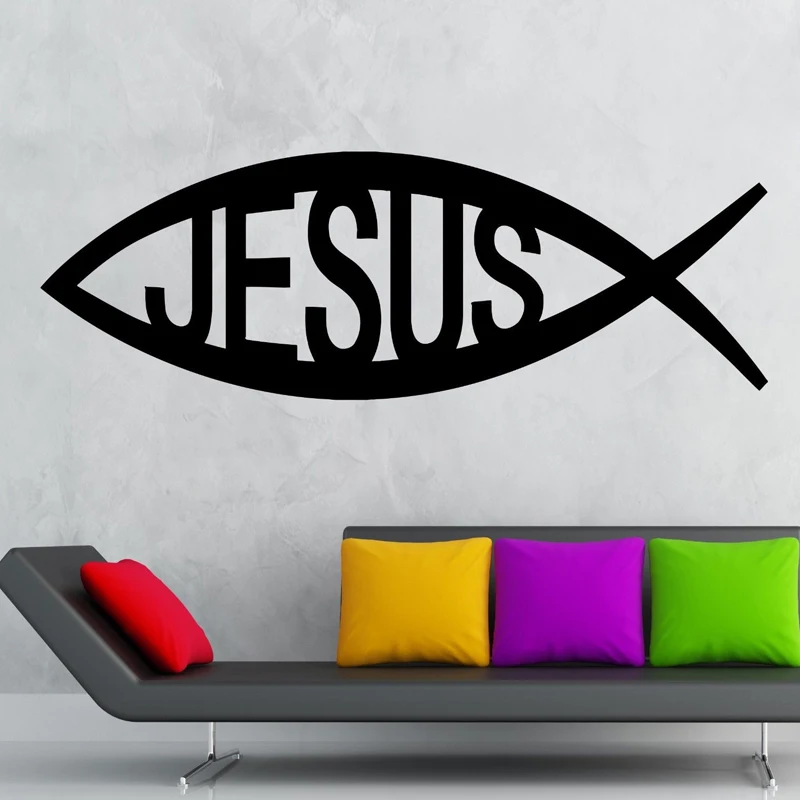 Vinyl Wall Decals Jesus Living Room Bedroom Home Decorative Wall Stickers Studio Interior Design Art Murals JG1267