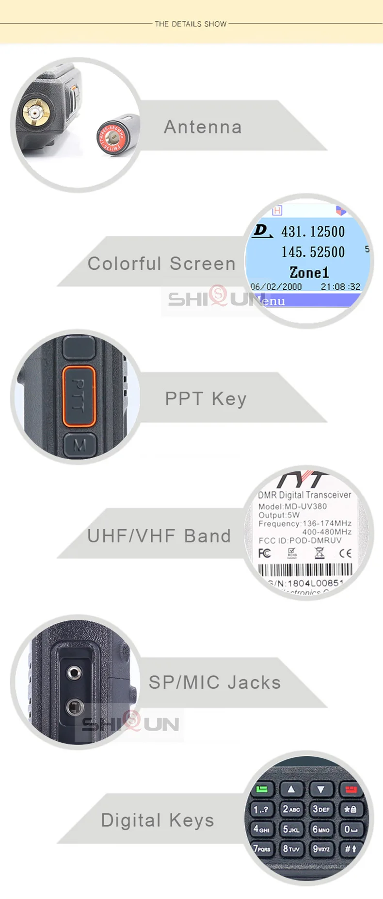 TYT MD-UV380 Цифровой рация с GPS двухдиапазонный УКВ md380 MD-390 DM-5R DM-8HX MD-380 uv 5 Вт DMR радио MD-380 с кабелем