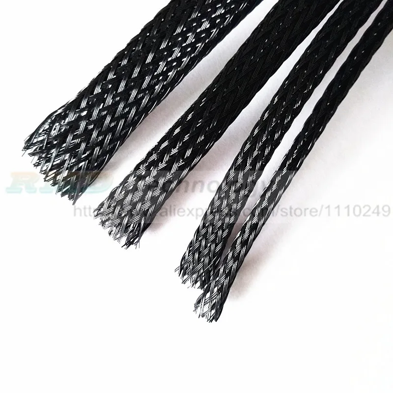 

5m Cable Sleeves 3/4/6/8/10/12/16/ mm black Snakeskin mesh Wire Protecting PET Nylon Cable Sleeve wire mesh shock for cable sets