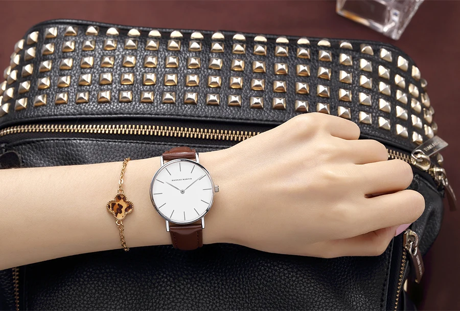 Японский кварцевый механизм женские модные часы с кожаным ремешком женские наручные часы браслет брендовые водонепроницаемые часы relogio feminino