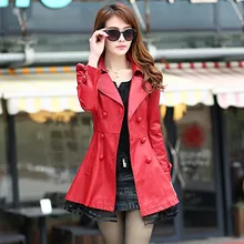 Новая женская одежда кожаная куртка больших размеров женские мотоциклетные кожаные куртки PU дамское пальто красный черный