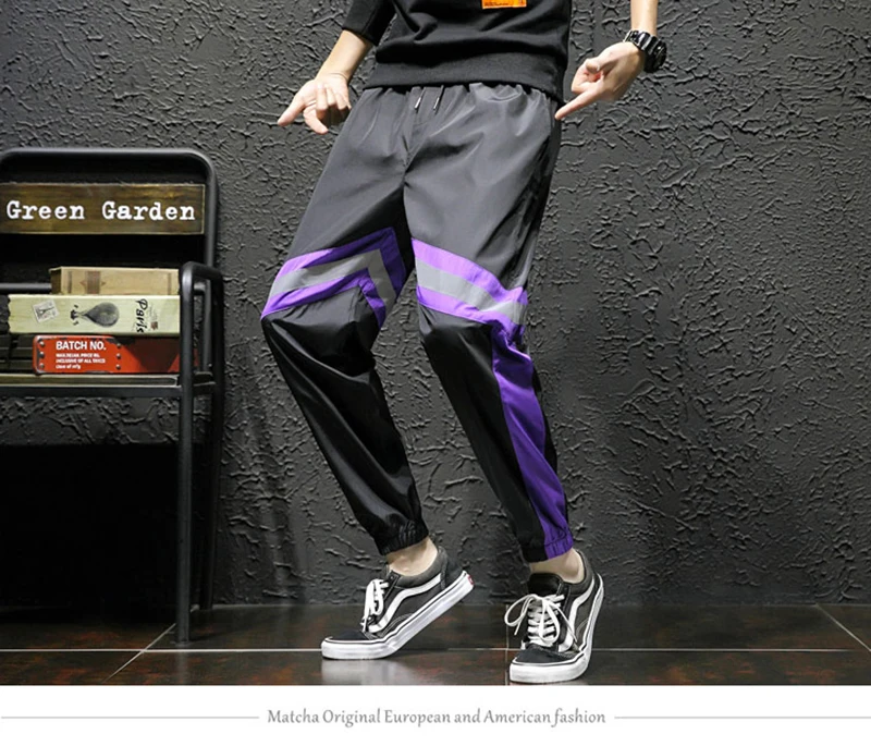 Loose Hip Hop Cargo Pants Men Camouflage Patchwork Harem Mens Trousers Streetwear  (15)
