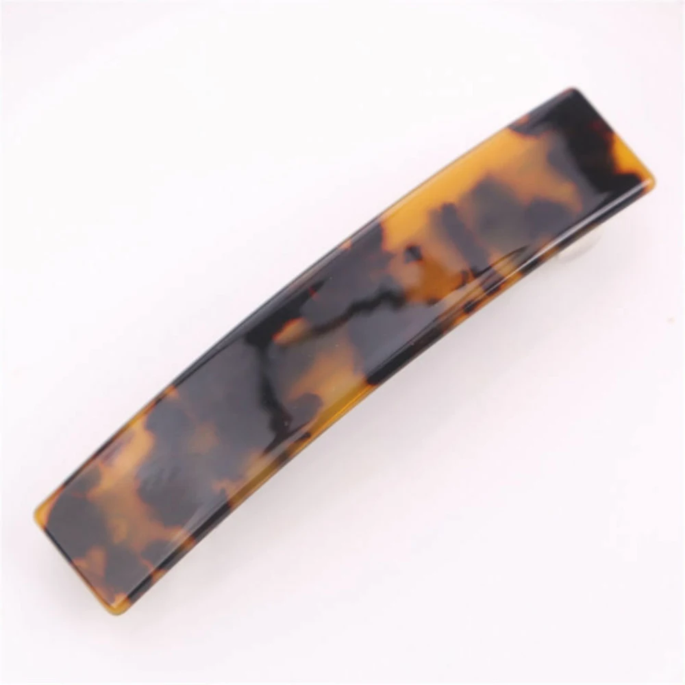 dark brown Модные женские винтажные леопардовые ацетатные заколка для волос заколки-пряжки для волос повязки для волос аксессуары для женщин девочек - Цвет: dark brown