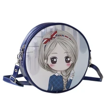 New Cartoon Clutch Women Mini Crossbody Bag Printing PU Leather Female Shoulder bags for Girls Children sac a main B071