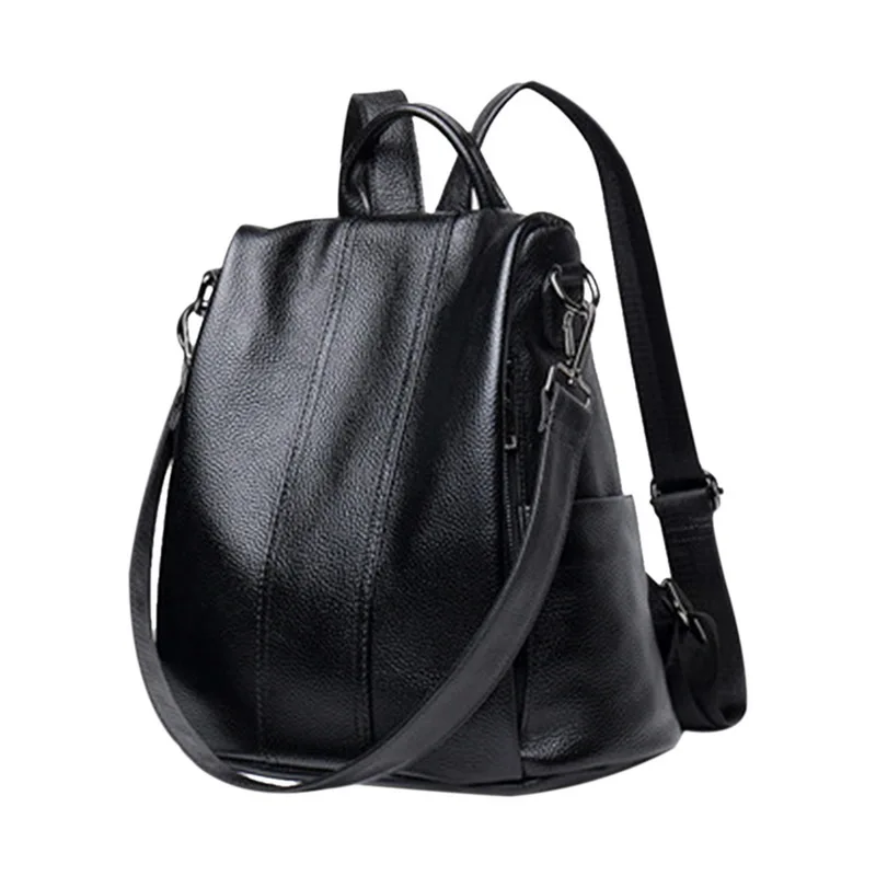 

Litthing Retro Women Leather Backpack Casual College School Backbag Student Laptop Girls Back Pack Travel Backpack Anti Theft