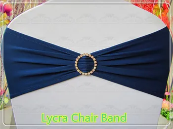 

1/2--With Round Diamond Buckle--Spandex/Lycra/Expand Chair Bands/Chair cover sashes For Wedding Party Banquet Decorations