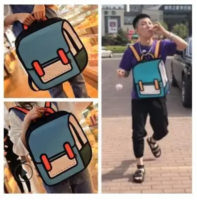 

Creative King of Two-dimensional Cartoon Bag Two-dimensional Bookbag Three-dimensional Shoulder Bag Backpack, Chaozhou Girl Bag