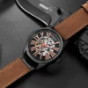 New Fashion CURREN Luxury Brand Watch Men's Automatic Mechanical Watch Men Sports Waterproof Leather Watches Relogio Masculino 5