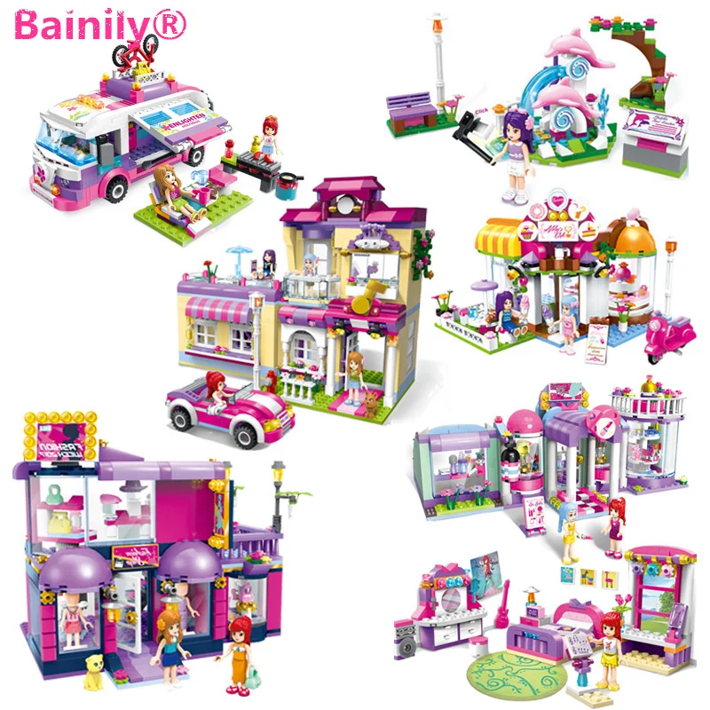 [Bainily]Shirley Princess House City Friends Series Model Building Blocks For Girl's Gift Toy Compatible With LegoINGlys Friends baby-blocks
