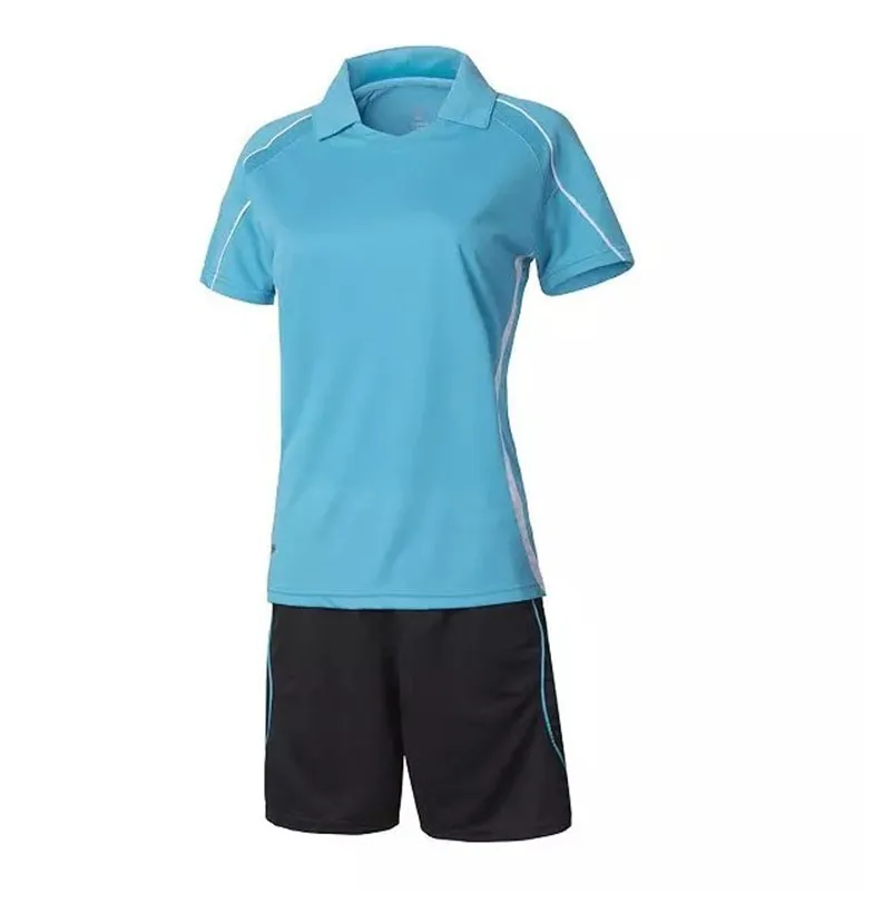 Triseven женские комплекты футбольные женские футбольные тренировочные наборы AC пустая версия дизайн настроить DIY девушка создать командная униформа - Цвет: Небесно-голубой