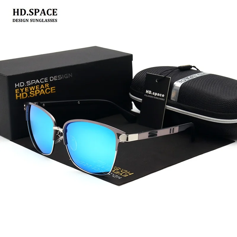 HD.SPACE Men's Classic Brand Designer UV400 Sunglasses Polarized Men's Driving Mirror Sunglasses