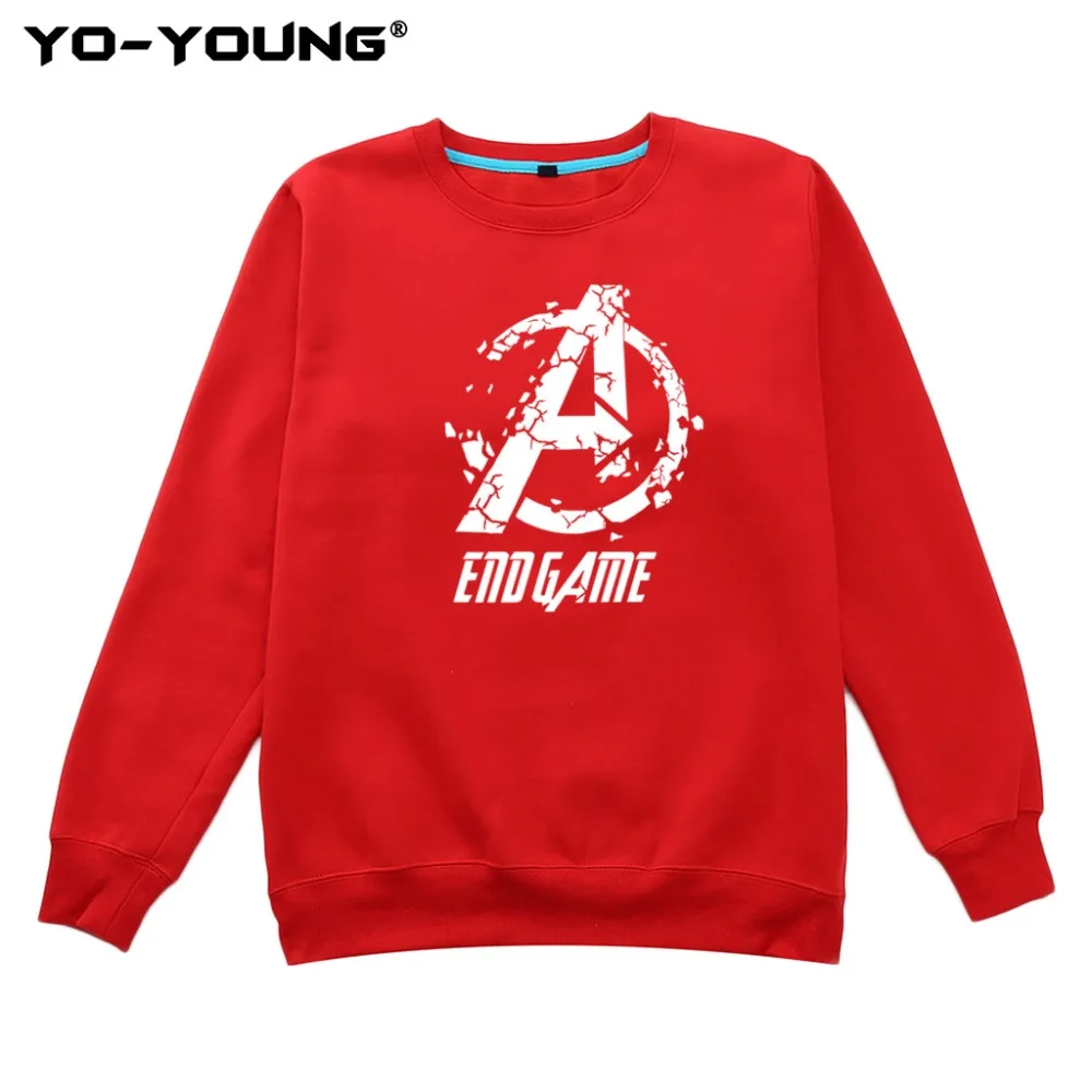 Yo-Young Men Spring Autumn Hoodies Sweatshirts Marvel Avengers Endgame Print Unisex Streetwear moletom masculino Customized
