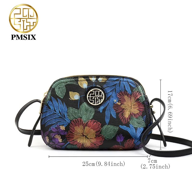 Pmsix женские роскошные сумки на плечо из натуральной кожи, винтажная брендовая сумка через плечо из натуральной воловьей кожи для женщин, классический подарок для девушек