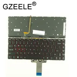 GZEELE новый английский США клавиатура с подсветкой для Lenovo erazer y40 14ISK Y40-70 Y40-70AM Y40-70AT Y40-70AT-IFI Y40-80 Y700-14 черный