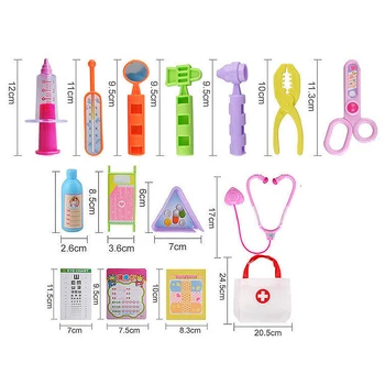 

15pcs Child Play House Doctor Pretend Play Toy Set Boy Girl Role Playing Simulation See A Doctor For Children Kids