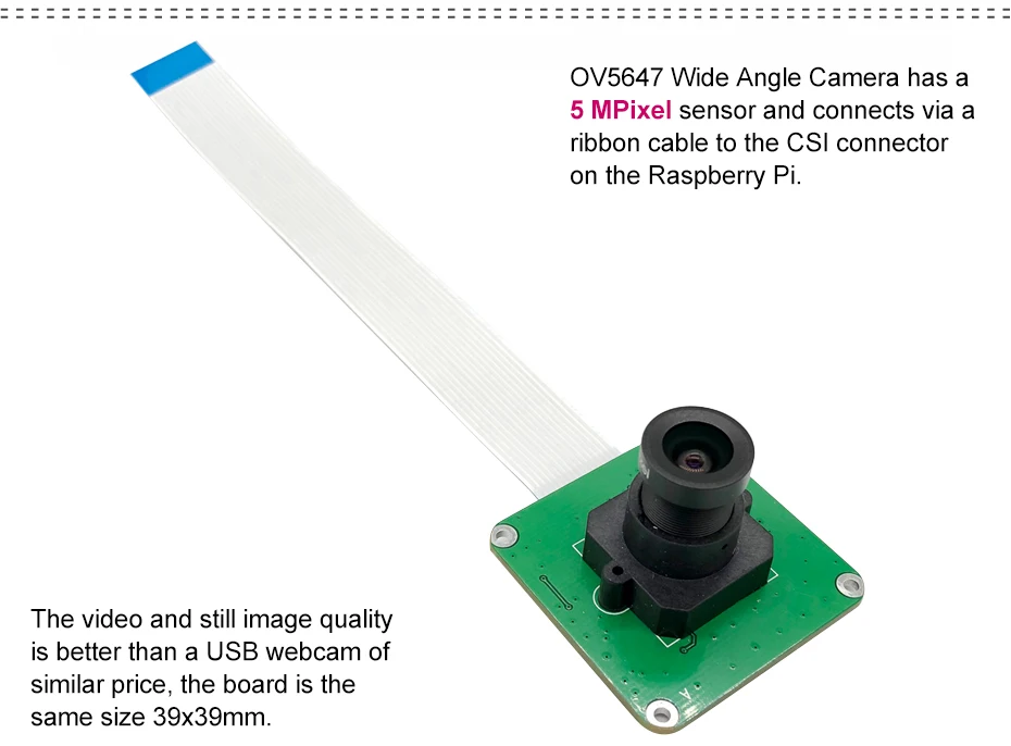 RPI широкоугольный модуль камеры OV5647 для Raspberry Pi 4 3 B+/PI3/PI2/PI B+/PI A/PI ZERO W