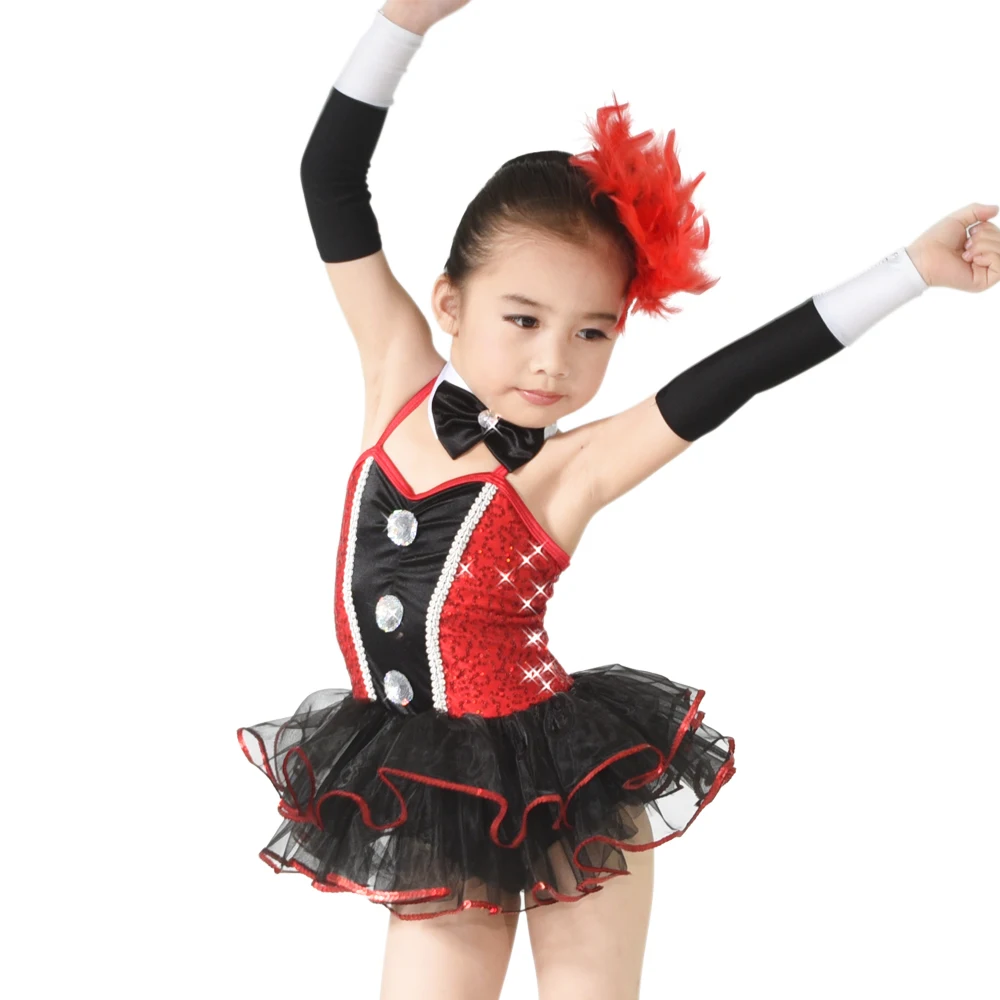 MiDee Dance Costume Black & Red Style Classical Ballet Tutu Dance