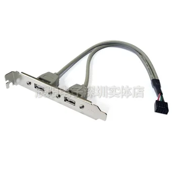 

10PCS/PCI USB 2.0 A type Female Screw to Motherboard 9p header cable with bracket 30CM