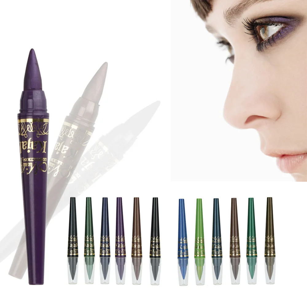 Menow Brand New 6 Color/Set Glitter Eye Liner Shadow Pencil Waterproof Fast Dry Makeup Eyeliner