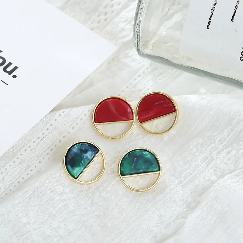 

unique New Fashion Oversize Dangle Drop Korean Earrings For Women Geometric Round Heart Gold Earring 2019 Wedding Jewelry