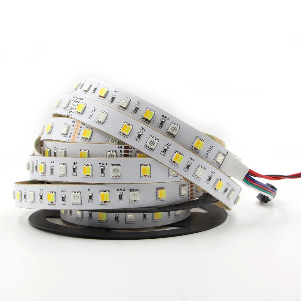 

5050 SMD led Strip Light Dual Color RGBW Full Colour AND Dual White Temperature adjustable string RGB CCT 24V led tape lamp 5m