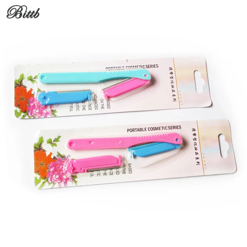 

Bittb Eyebrow Trimmer Womens Eyebrow Knife with Replace Razor, Mini Stainless Steel Makeup Tools Facial Ladies Eyebrow Trimmer