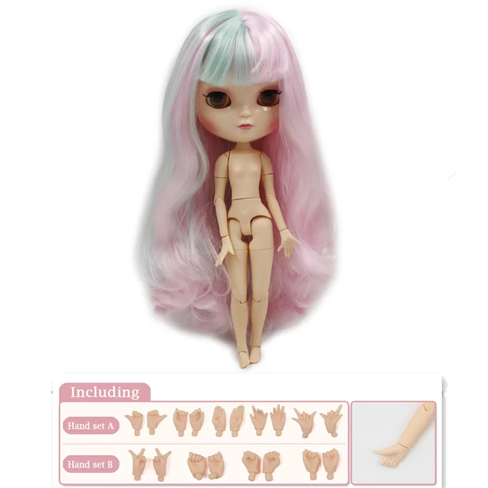 

Fortune Days ICY DBS Doll 1/6 New color dreamy curly hair joint body including hand setAB like blyth doll 30cm High Quality toys