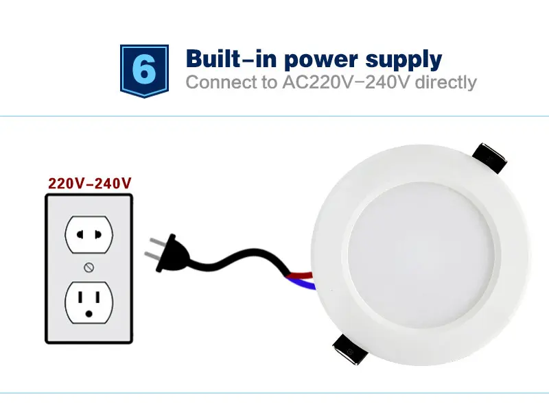 Dimmable Waterproof LED Downlight AC220V 230V 5W 7W 9W 12W 15W 18W 24W LED indoor Lamp Recessed LED Spot Light For Bathroom