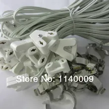 100 штук T8 флуоресцентная лампа удлинитель T8 держатель лампы гнездо с кабелем металлические зажимы