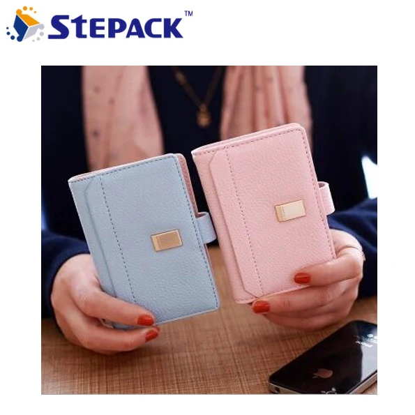 

2017 Fashion PU Leather Women20 cards or ID Holders Small Female Solid Color Decro Carteras Simple Style Card Holder Billfold
