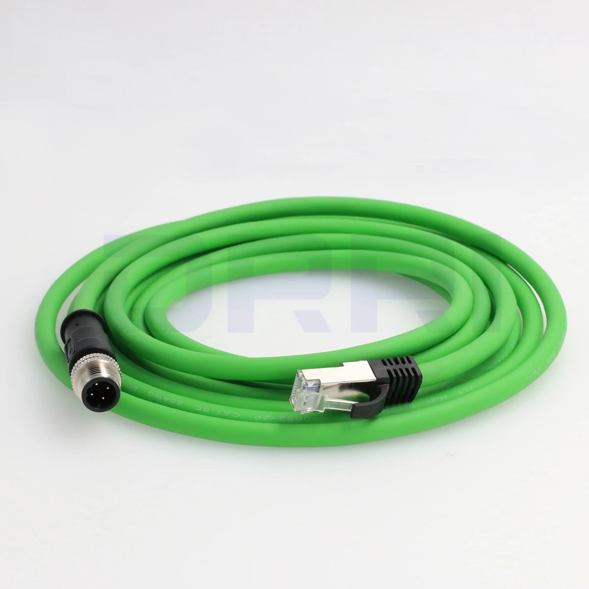 M12 4pin D-code male to RJ45 waterproof Ethernet Shielded Cable Custom Length