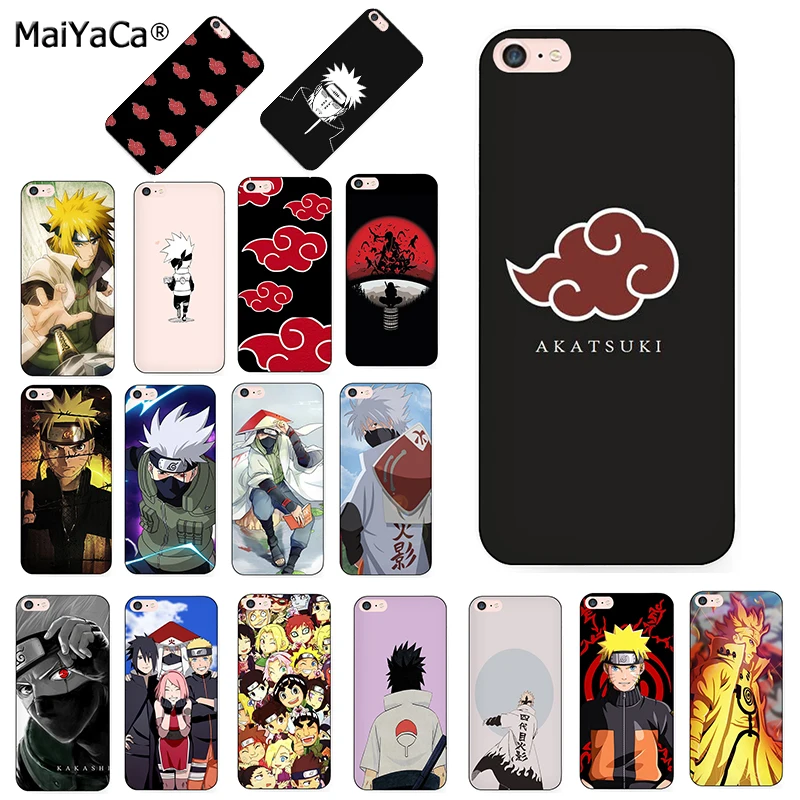 MaiYaCa Akatsuki logo Naruto красочные милые аксессуары для телефона чехол iPhone 8 7 6 6S Plus X XS MAX XR 5