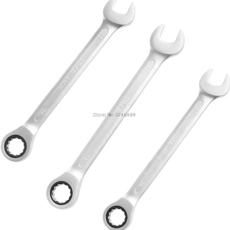 

For Quick Reversible Combination Ratchet Wrench Set Metal Ratcheting Socket Spanner for Home Tools 16mm-18mm Promotion