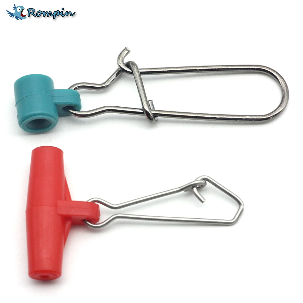 Rompin 10pcs Red Green Plastic Head Swivel With Nice Hooked Snap