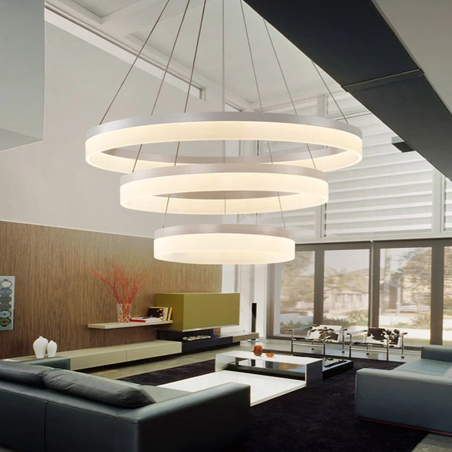 led modern pendant lights suspendus lustre dining room hotel