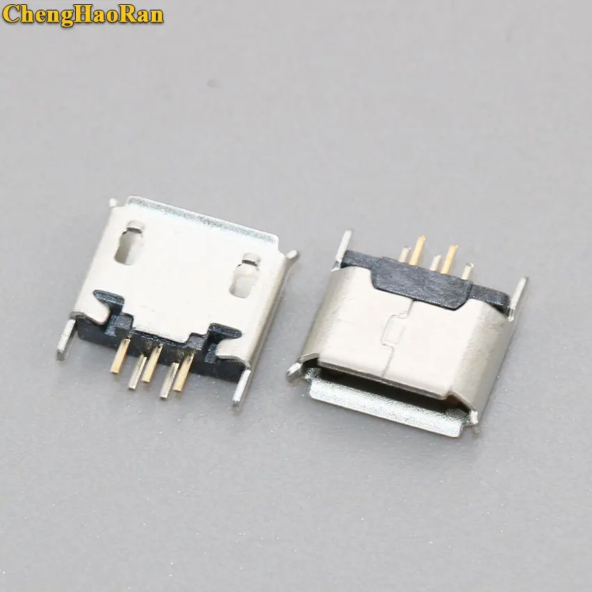 

ChengHaoRan 50-100pcs micro mini USB 5pin female seat 180 degrees jack 5P Direct plug-in mini USB connector