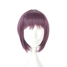 Mcoser 30 см Косплей короткий Синтетический прямой парик фиолетовый смешанный цвет волос Высокая температура волокна WIG-016S