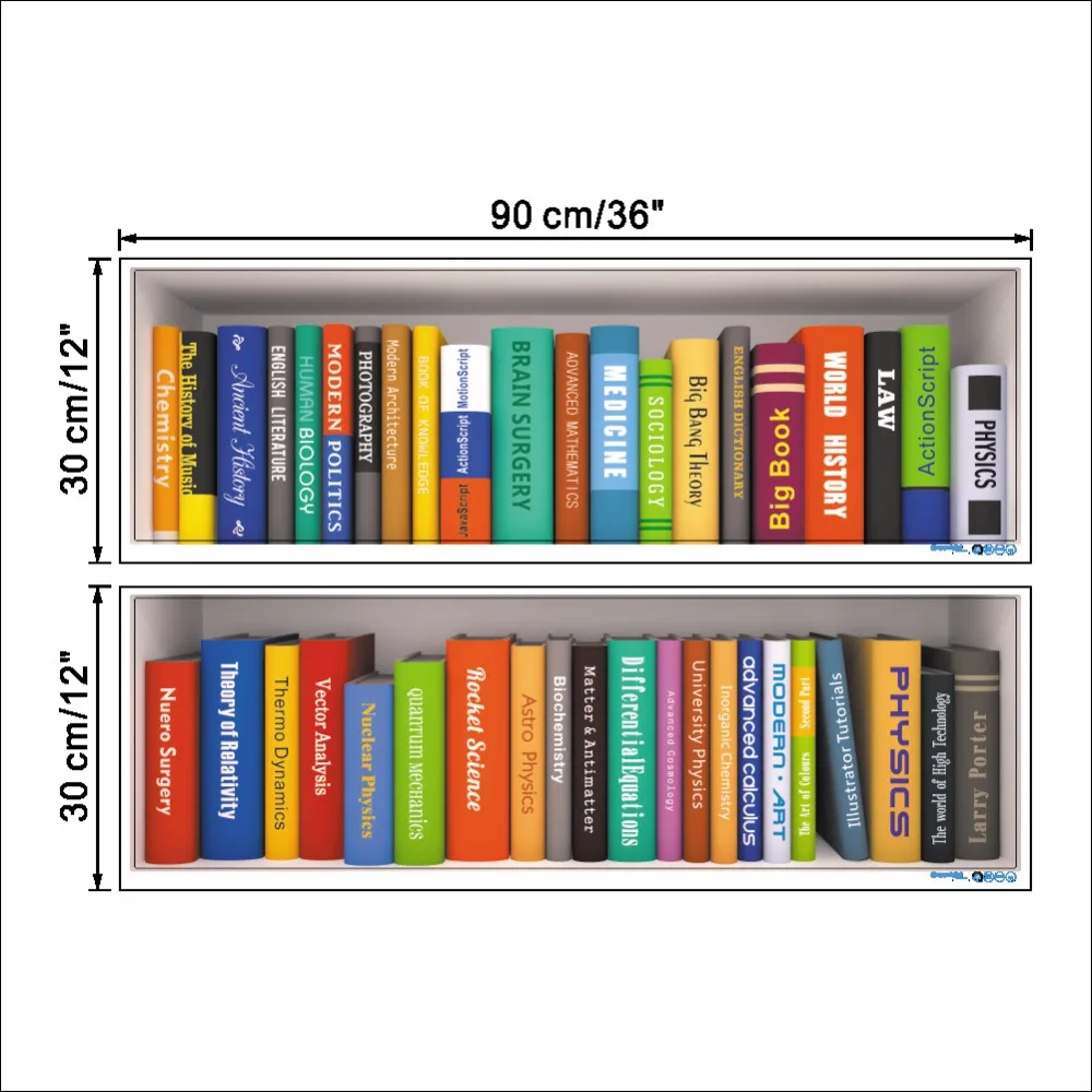 Heatboywade الإبداعية 3D تأثير خزانة ملصقات جدار الفصول نوم دراسة ديكور جدار الغرف الفن الزخرفية جدارية DC18