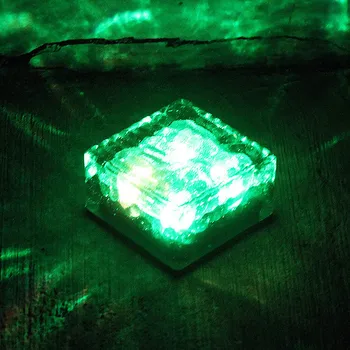 

Solar Ice Cube Lights Waterproof Color Changing LED Glass Brick Lamp for Path Yard Garden ALI88