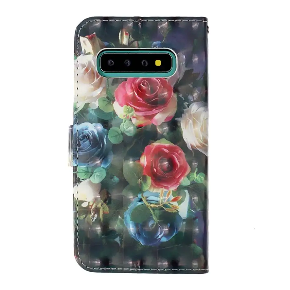 3D лазерный кожаный флип чехол для samsung galaxy S8 S9 S10 S10e плюс J8 J3 J4 J6 J7 A50 A30 A7 M10 M20 M30 бумажник чехол для телефона